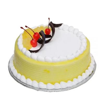 "Delicious Round shape Pineapple cake - 1kg - Click here to View more details about this Product